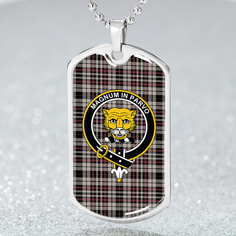 Little Arisaid Ancient Clan Badge Classic Tartan Dog Tag Necklace