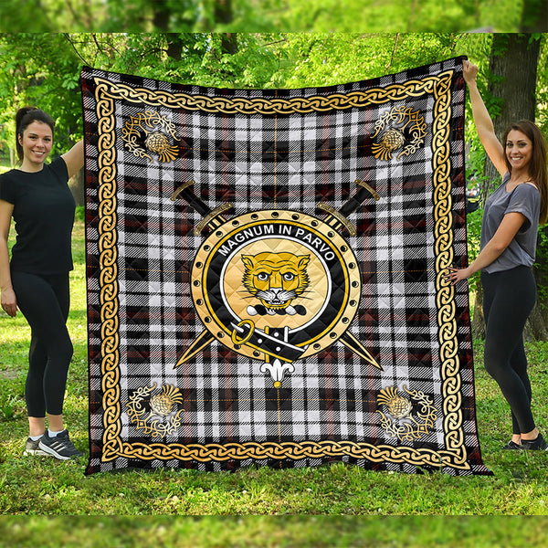 Little Arisaid Modern Clan Badge Tartan Premium Quilt Celtic Shield