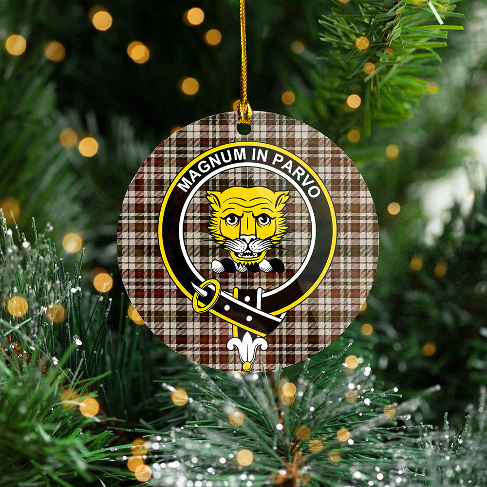 Little Arisaid Weathered Clan Badge Tartan Plastic Christmas Ornaments