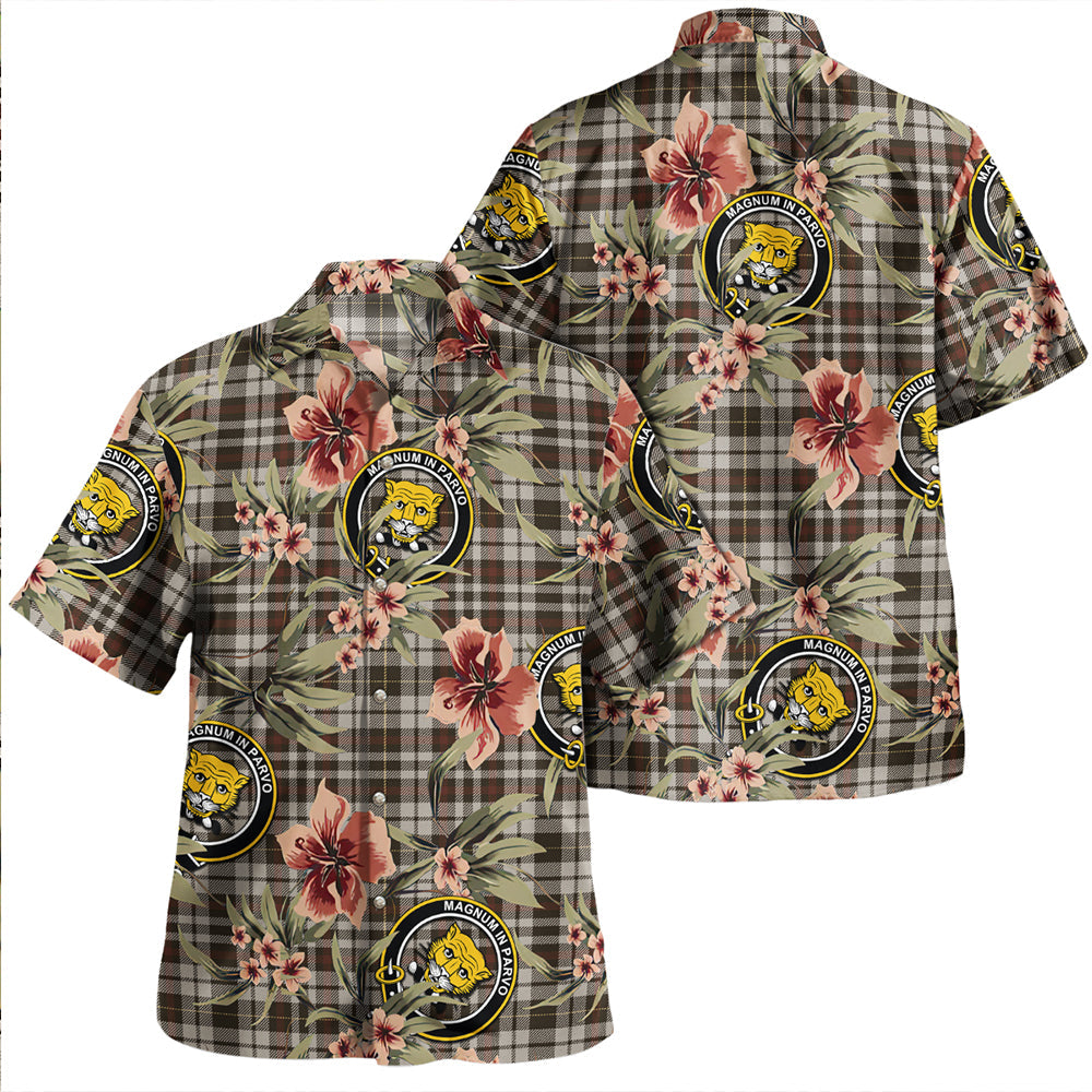 Little Arisaid Weathered Clan Badge Tartan Aloha Hawaiian Shirt Tropical Old Style