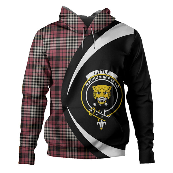 Little of Morton Rigg Ancient Clan Badge Tartan Hoodie Circle Style