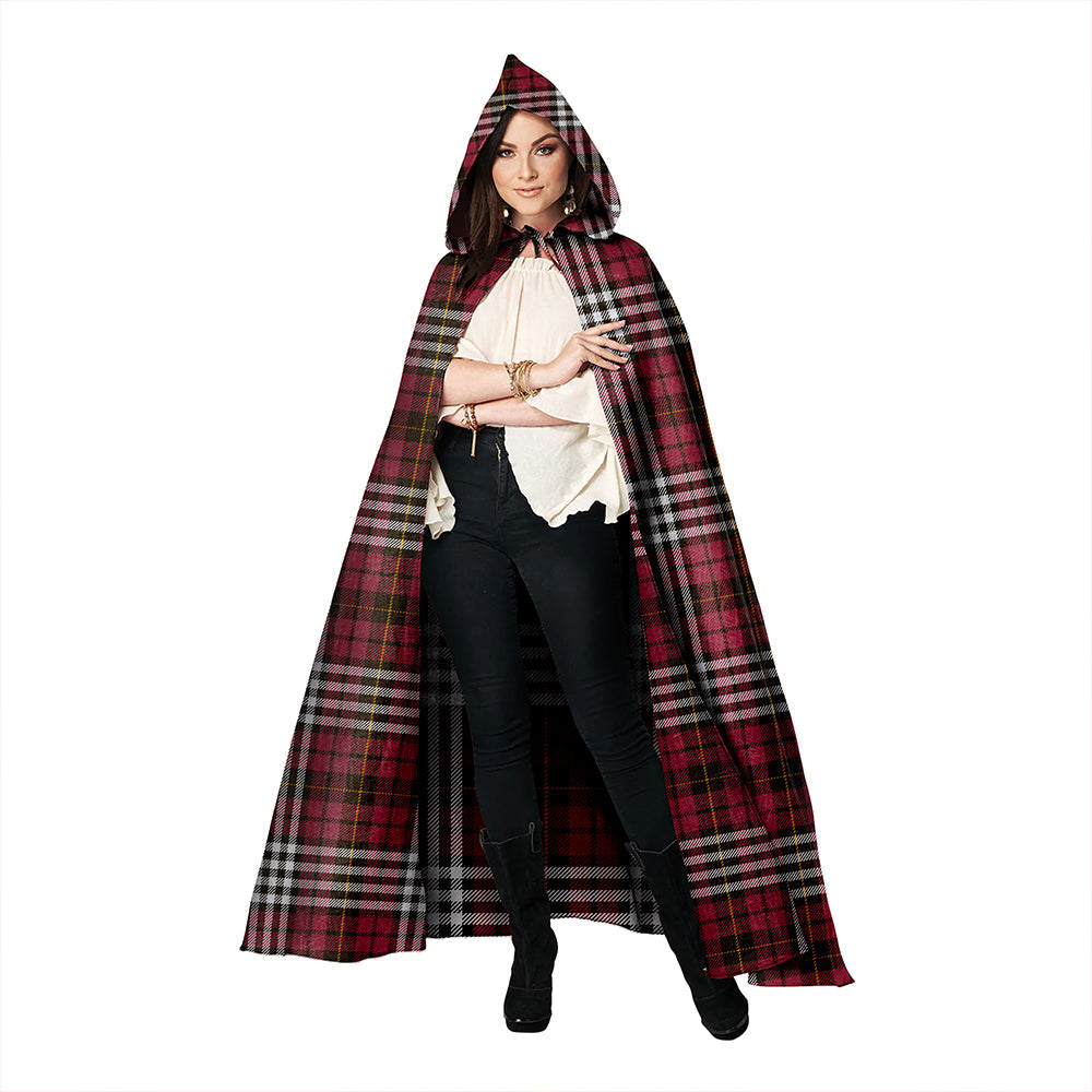 Little of Morton Rigg Weathered Clan Badge Tartan Hooded Cloak