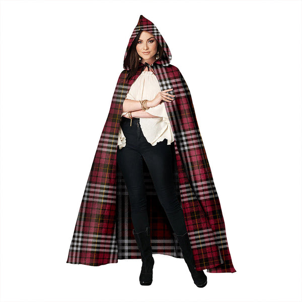 Little of Morton Rigg Weathered Clan Badge Tartan Hooded Cloak