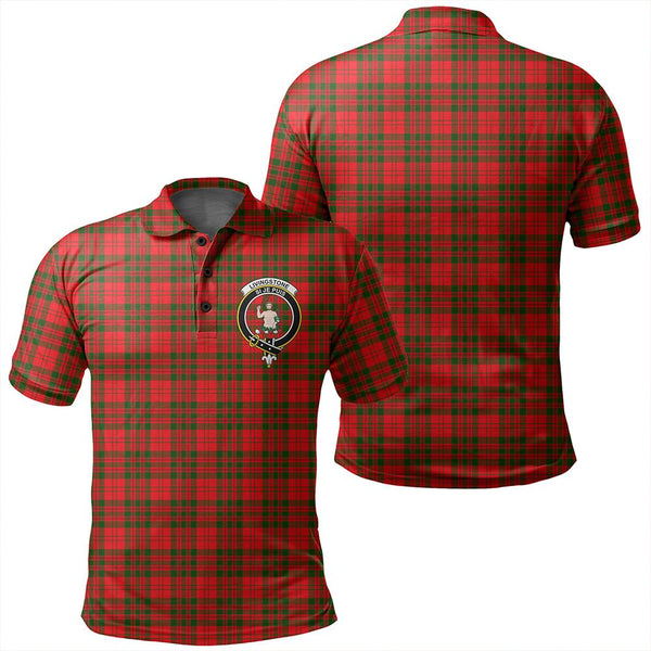 Livingstone Modern Tartan Classic Crest Polo Shirt