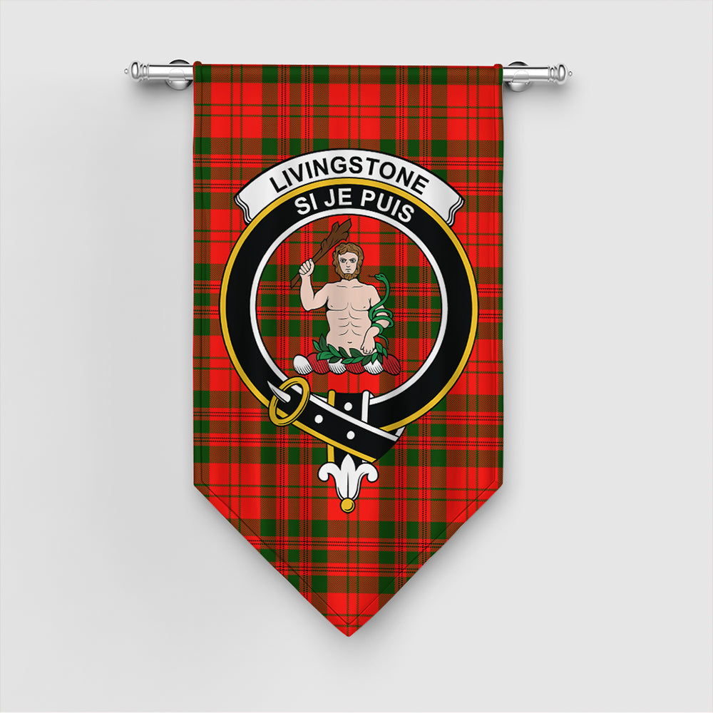 Livingstone Modern Tartan Classic Crest Gonfalon