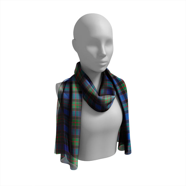 Lochaber Cameron Modern Tartan Classic Silk Habotai Long Scarf