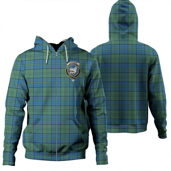 Lockhart Modern Tartan Classic Crest Zipper Hoodie