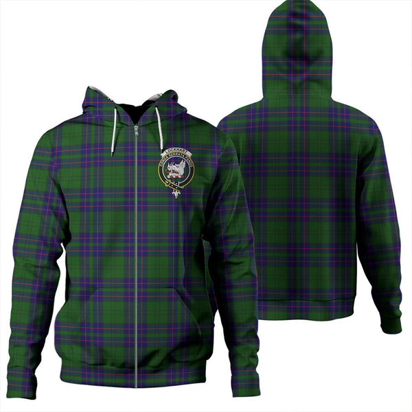 Lockhart Tartan Classic Crest Zipper Hoodie