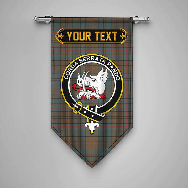 Lockhart Weathered Clan Badge Tartan Gonfalon Personalize