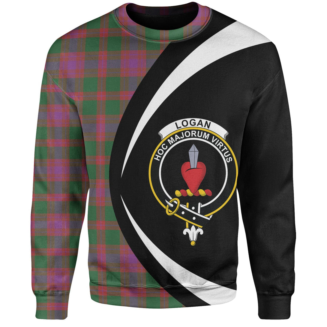 Logan Light Ancient Clan Badge Tartan Sweatshirt Circle Style Personalized