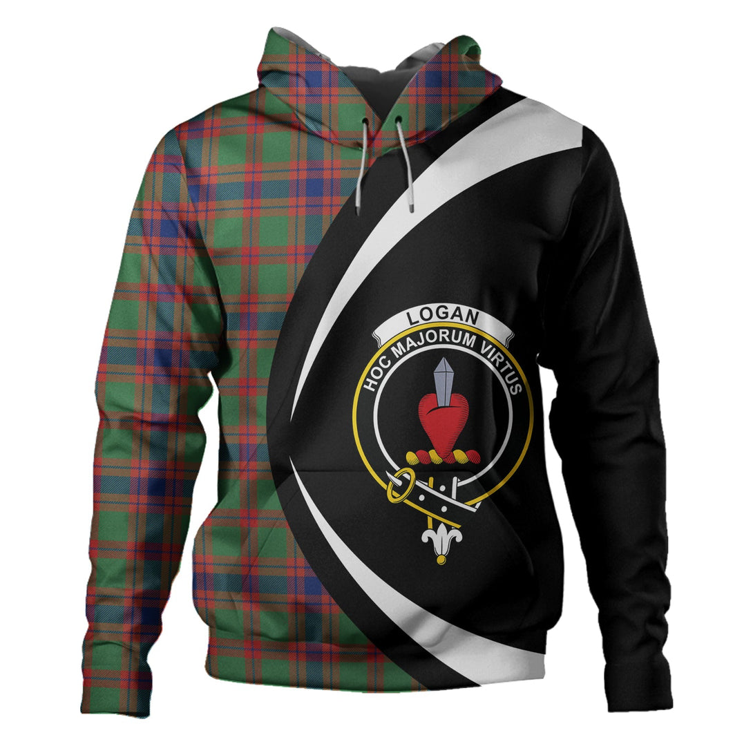 Logan Light Modern Clan Badge Tartan Hoodie Circle Style