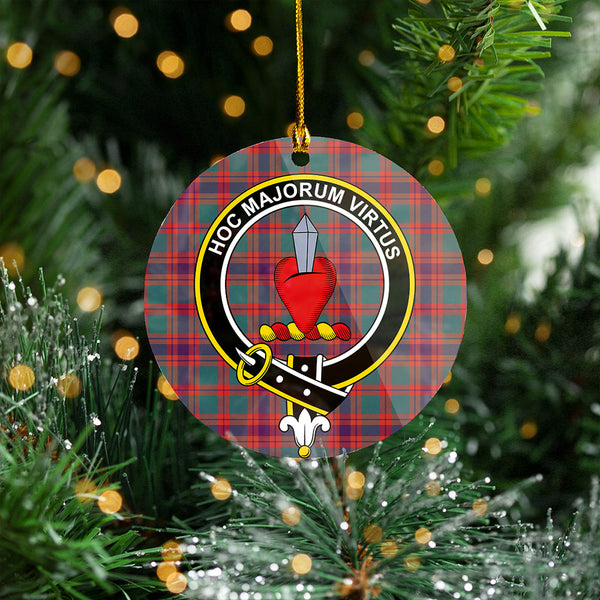 Logan Light Weathered Clan Badge Tartan Plastic Christmas Ornaments