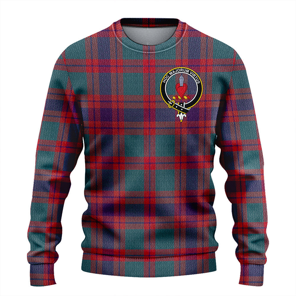 Logan Light Weathered Clan Badge Tartan Knitted Sweater