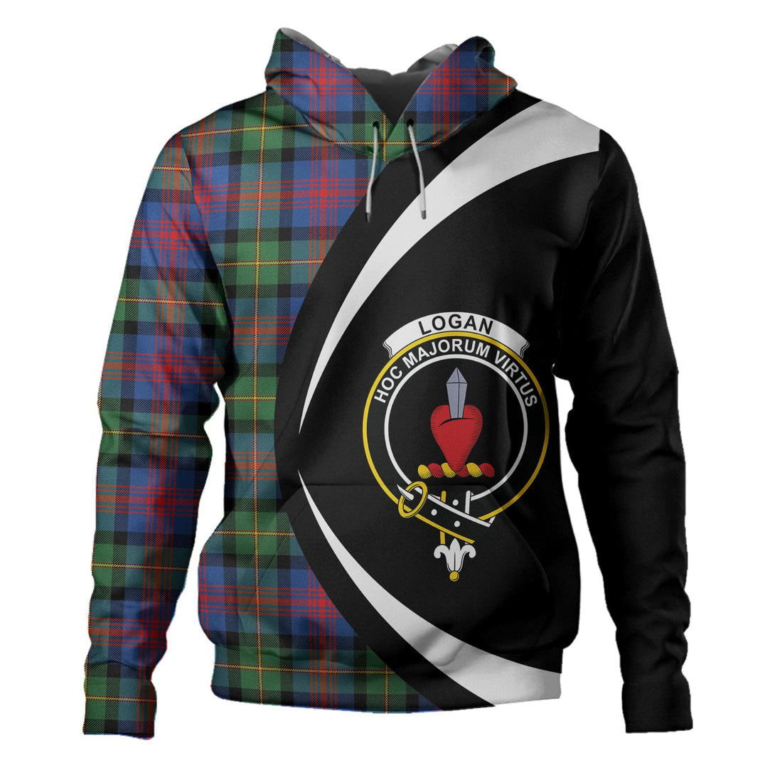 Logan Modern Clan Badge Tartan Hoodie Circle Style