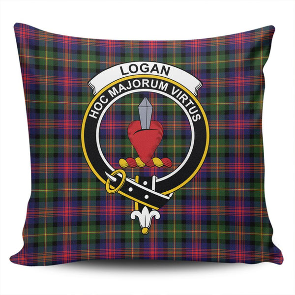 Logan Modern Tartan Classic Crest Pillow Cover