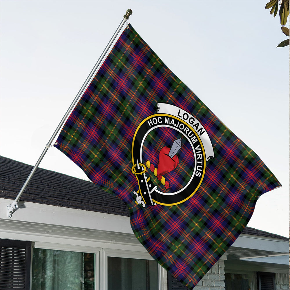 Logan Modern Classic Crest House Flag