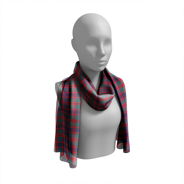 Logan #5 Weathered Tartan Classic Silk Habotai Long Scarf