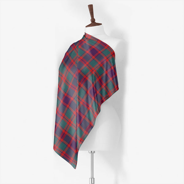 Logan #5 Weathered Tartan Classic Silk Habotai Square Scarf