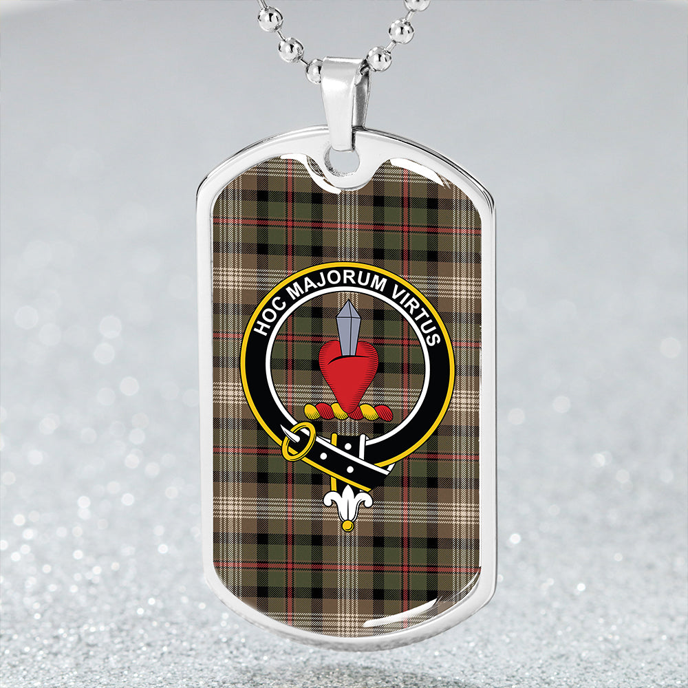 Logan #8 Ancient Clan Badge Classic Tartan Dog Tag Necklace