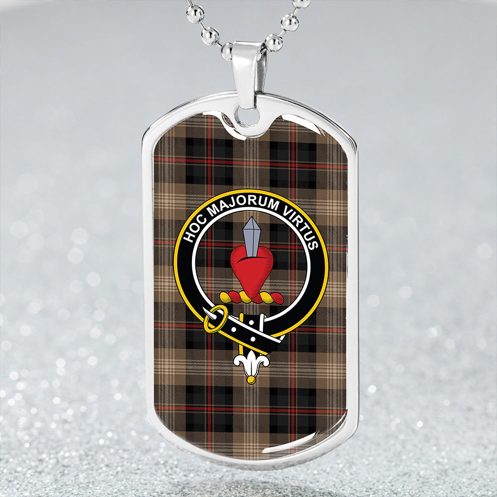 Logan #8 Modern Clan Badge Classic Tartan Dog Tag Necklace