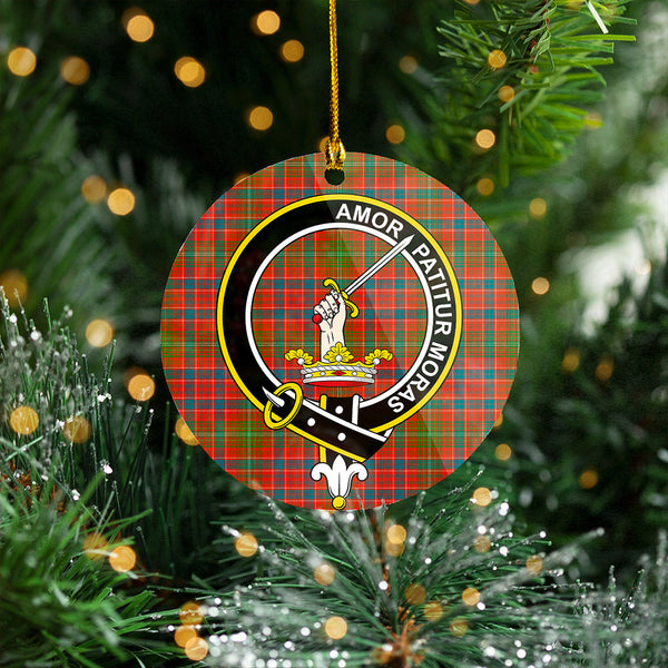 Lumsden Ancient Clan Badge Tartan Plastic Christmas Ornaments