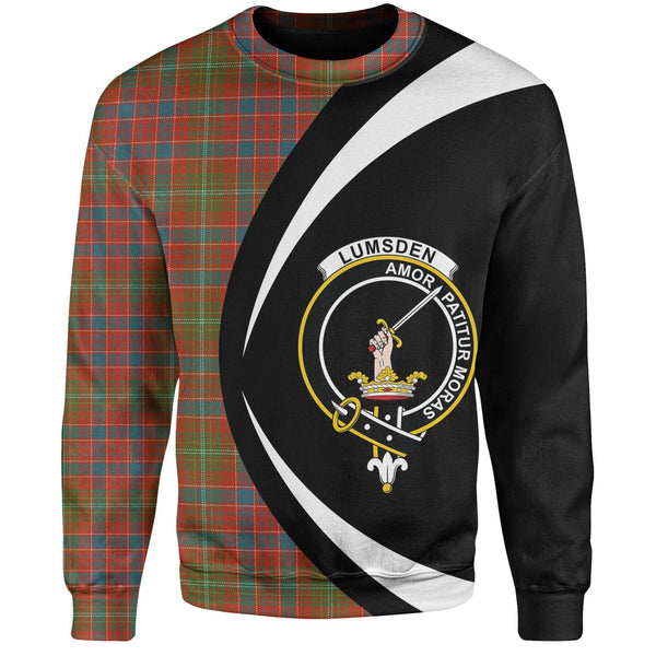 Lumsden Ancient Clan Badge Tartan Sweatshirt Circle Style Personalized