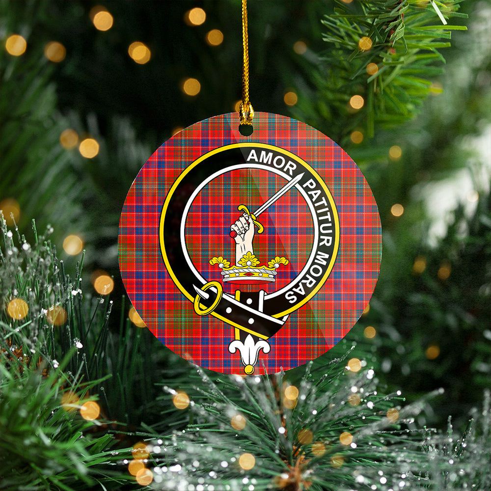 Lumsden Modern Clan Badge Tartan Plastic Christmas Ornaments