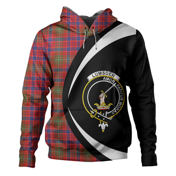 Lumsden Modern Clan Badge Tartan Hoodie Circle Style