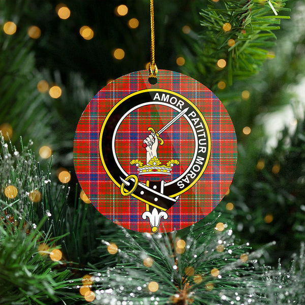 Lumsden Waistcoat Modern Clan Badge Tartan Plastic Christmas Ornaments