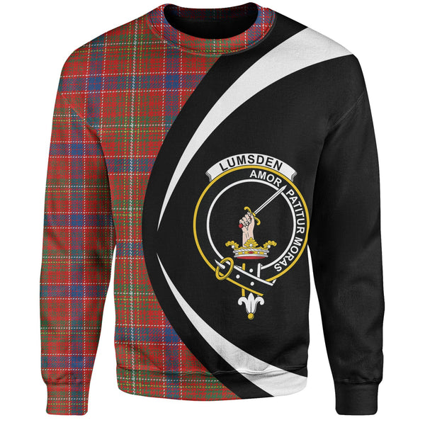 Lumsden Waistcoat Modern Clan Badge Tartan Sweatshirt Circle Style Personalized