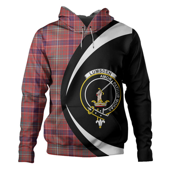 Lumsden Waistcoat Weathered Clan Badge Tartan Hoodie Circle Style