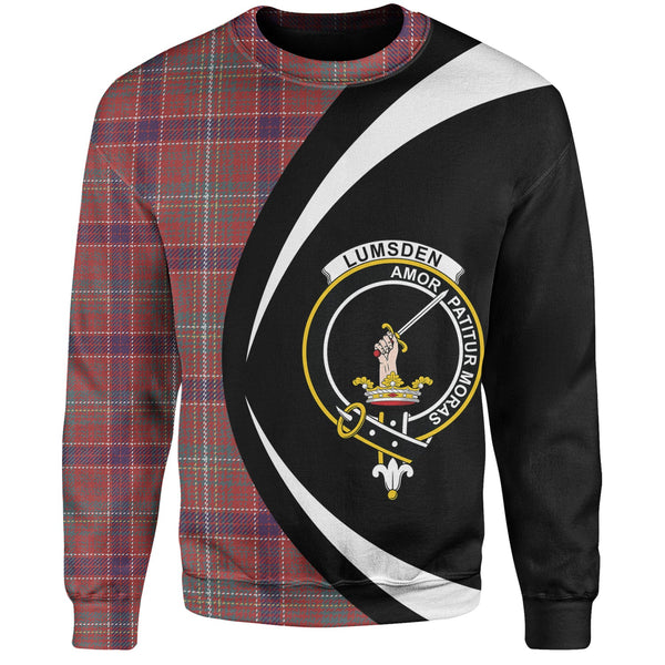 Lumsden Waistcoat Weathered Clan Badge Tartan Sweatshirt Circle Style Personalized