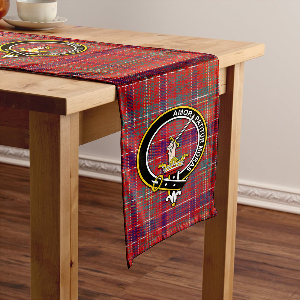 Lumsden Waistcoat Weathered Clan Badge Tartan Table Runner