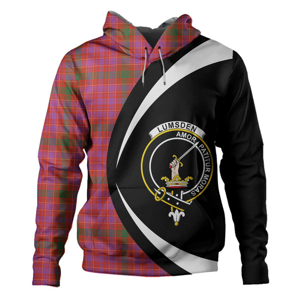 Lumsden of Clova Ancient Clan Badge Tartan Hoodie Circle Style