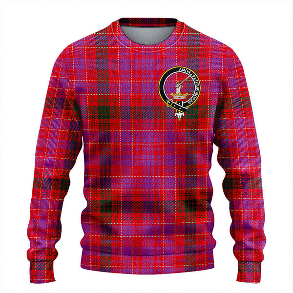 Lumsden of Clova Modern Clan Badge Tartan Knitted Sweater