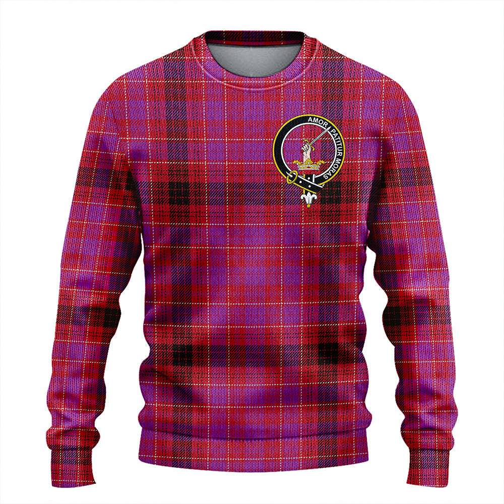 Lumsden of Clova Weathered Clan Badge Tartan Knitted Sweater