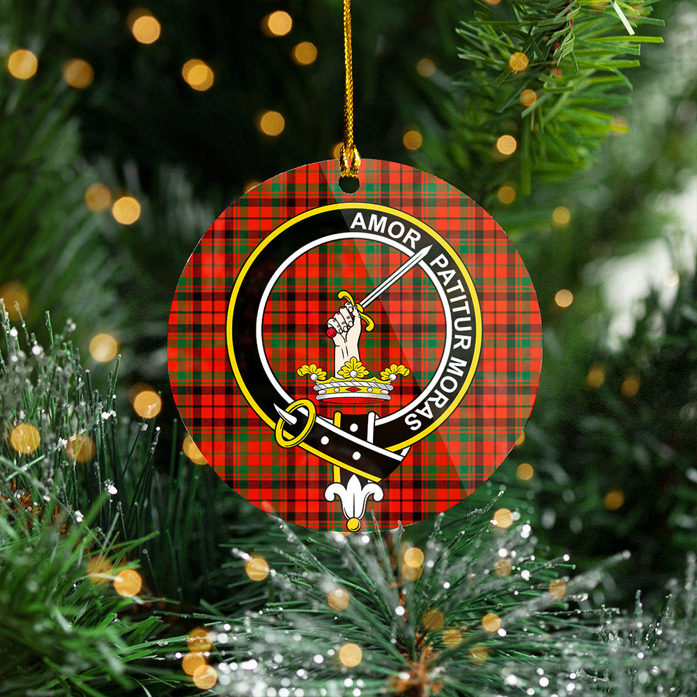 Lumsden of Kintore Ancient Clan Badge Tartan Plastic Christmas Ornaments