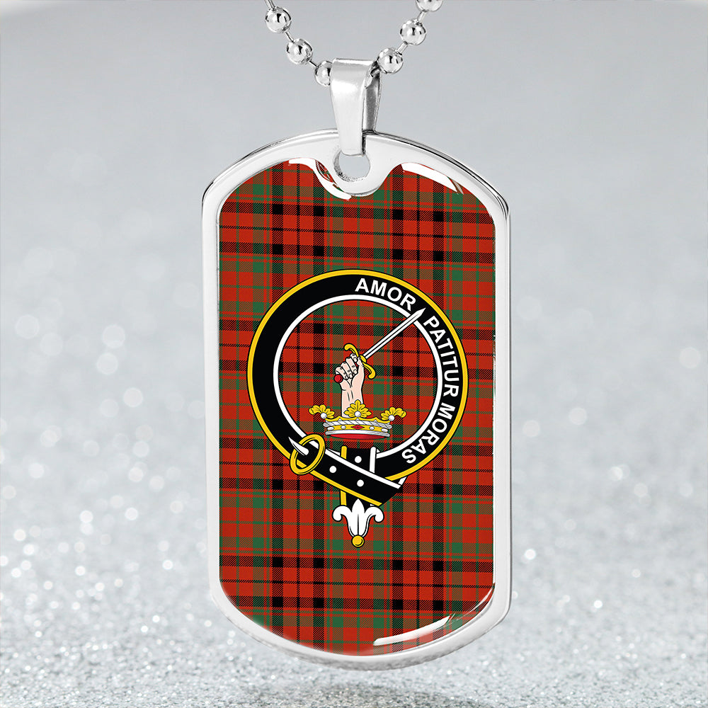 Lumsden of Kintore Ancient Clan Badge Classic Tartan Dog Tag Necklace