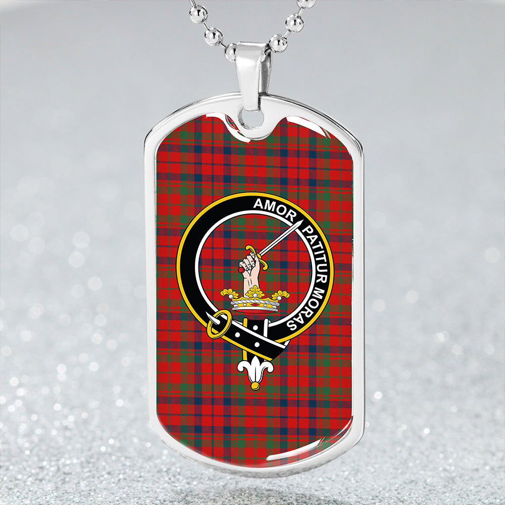 Lumsden of Kintore Modern Clan Badge Classic Tartan Dog Tag Necklace