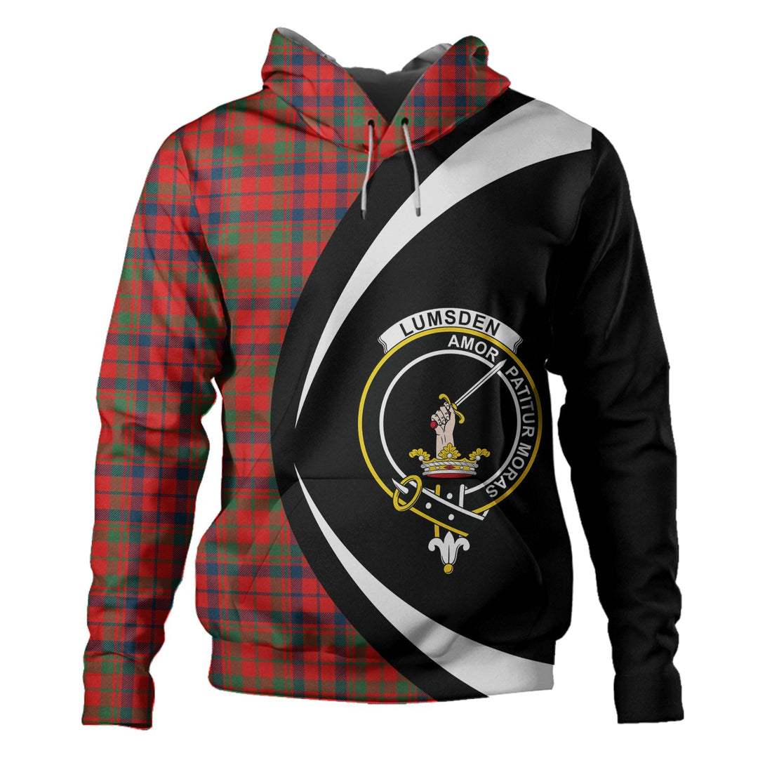 Lumsden of Kintore Modern Clan Badge Tartan Hoodie Circle Style