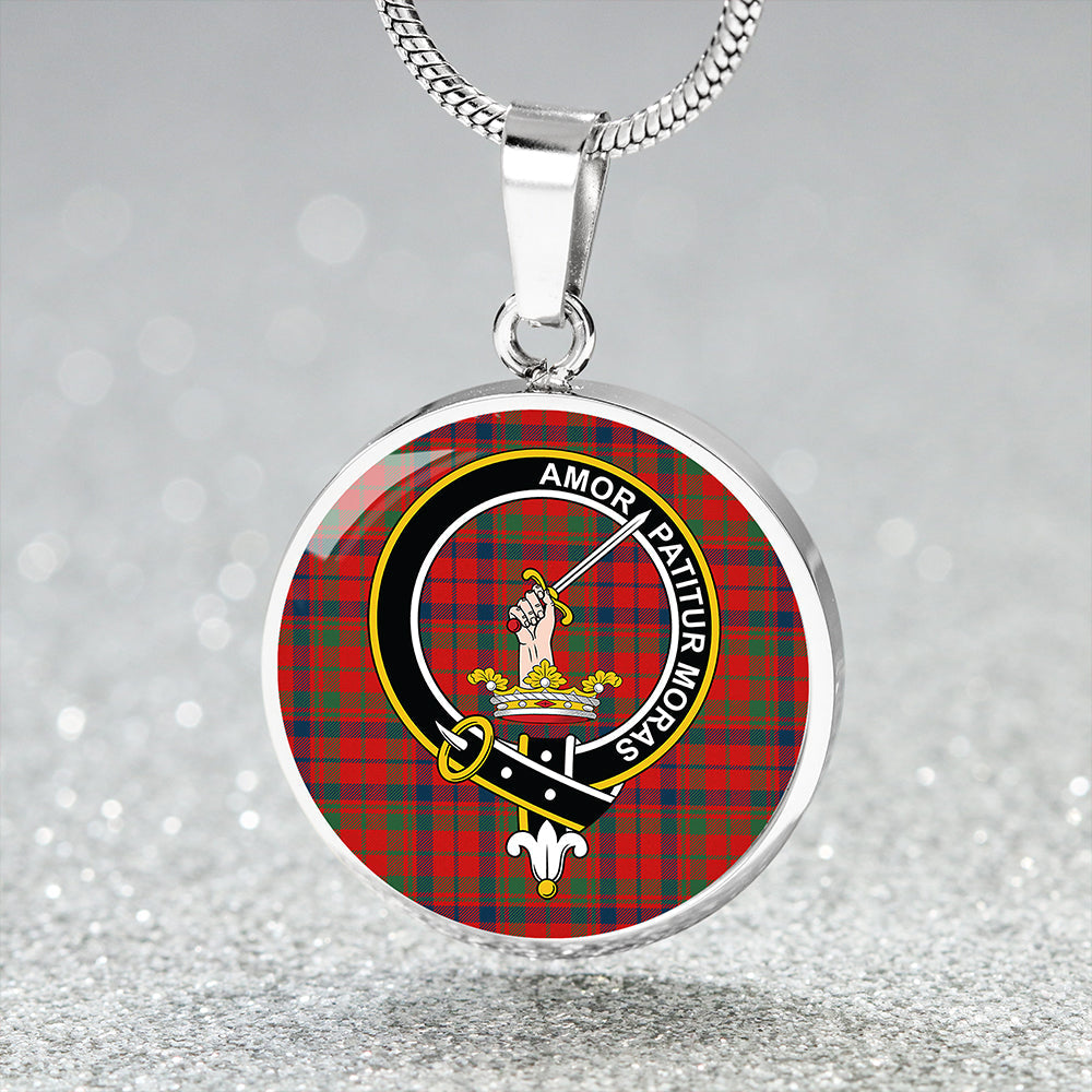 Lumsden of Kintore Modern Clan Badge Tartan Classic Circle Necklace