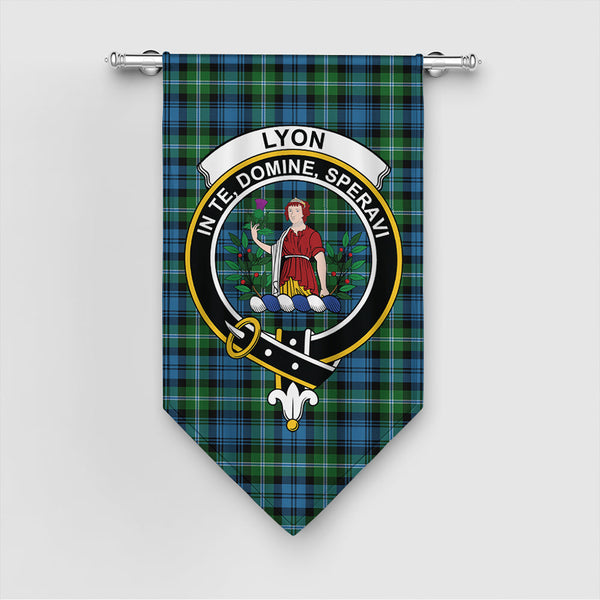 Lyon Clan Tartan Classic Crest Gonfalon