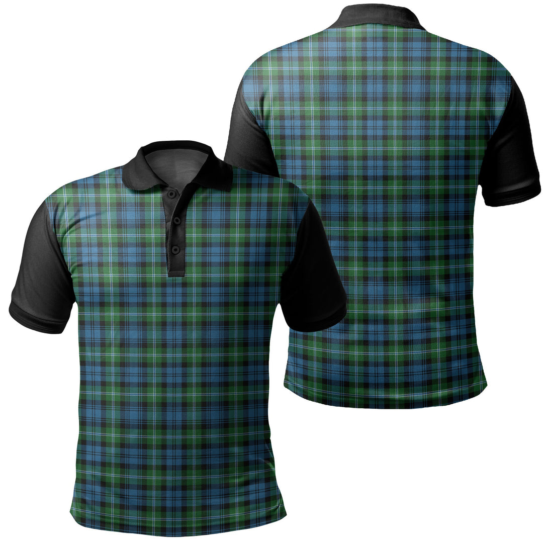 Lyon Clan Tartan Classic Polo Shirt Black Neck 1 Style