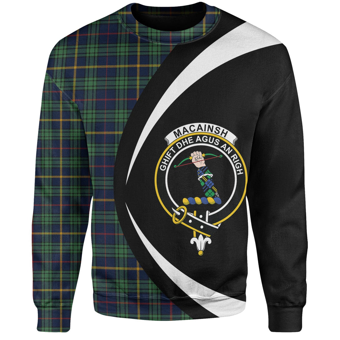 MacAinsh Modern Clan Badge Tartan Sweatshirt Circle Style Personalized