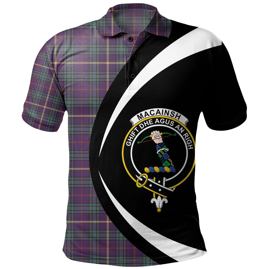 MacAinsh Weathered Clan Badge Tartan Polo Shirt Circle Style Personalized