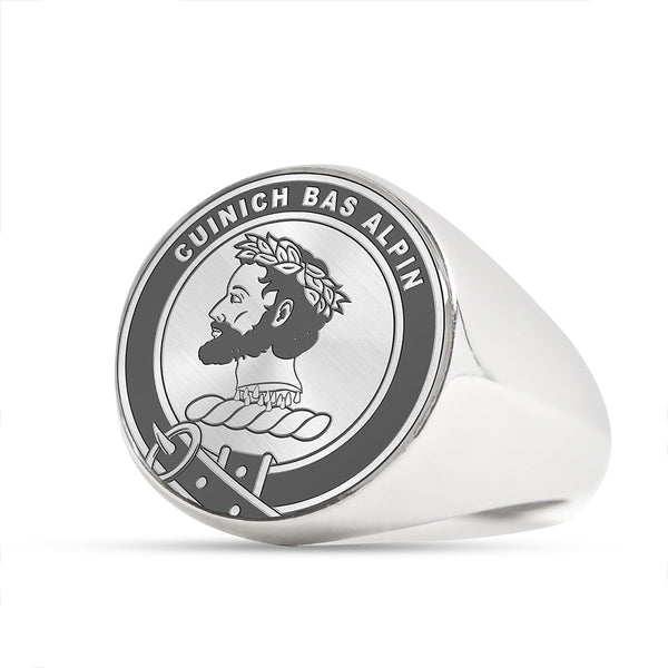 MacAlpine Clan Badge Engraved Signet Ring