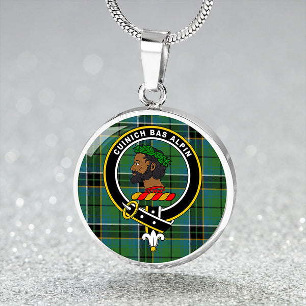 MacAlpine Ancient Clan Badge Tartan Classic Circle Necklace