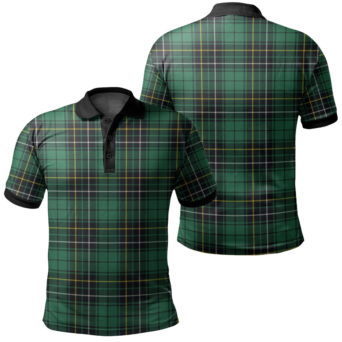 MacAlpine Ancient Tartan Classic Polo Shirt Black Neck 2 Style