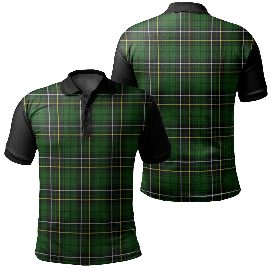 MacAlpine Modern Tartan Classic Polo Shirt Black Neck 1 Style