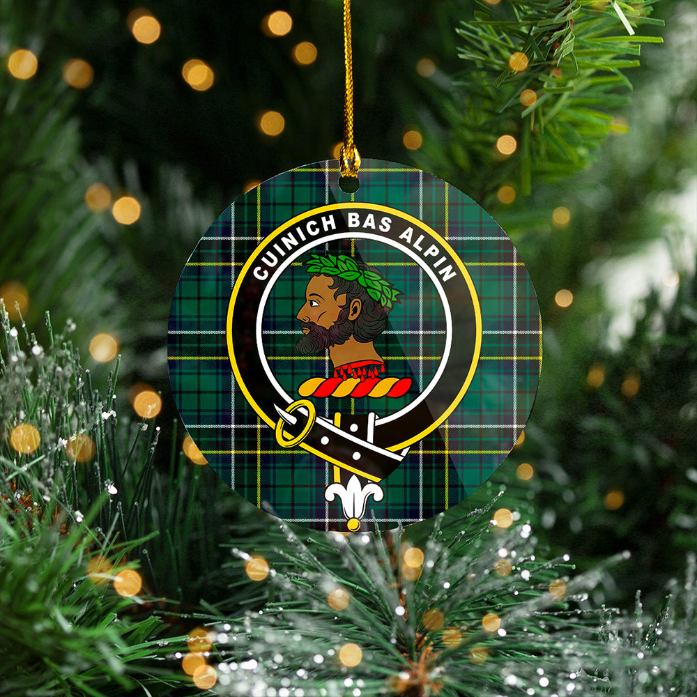 MacAlpine Modern Clan Badge Tartan Plastic Christmas Ornaments